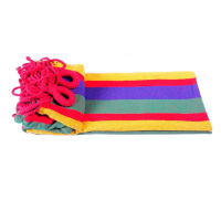 三极 TP1106 户外室内帆布棉双人大吊床 200*160cm 红色条纹