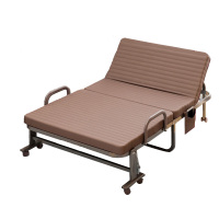 三极 TP1015 海绵垫折叠午休床滑轮移动 咖色 192*70*33cm
