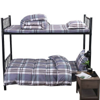 三极 TP2852 全棉40纱支床上用品三件套 格子克拉 适用于0.9/1.2米床