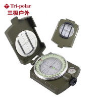 三极 TP1188 全金属高档折叠式带夜光指北针户外多功能罗盘仪 军绿色