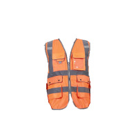 三极 TP5105 反光马甲施工交通骑行安全反光衣 橙色 均码