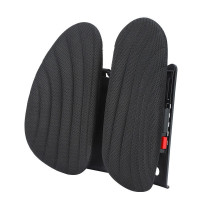 三极 TP1262 靠背垫护腰靠垫人体工学腰垫汽车腰靠办公室靠垫 42*38cm 黑色