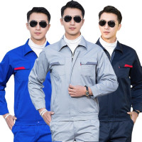 三极 TP8115 春秋款防静电工作服套装 涤棉 长袖 藏青色 XL码