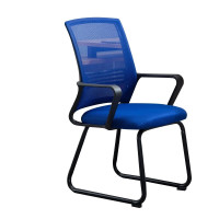 三极 TP1066 办公椅电脑椅会议椅棋牌室麻将椅宿舍寝室凳 黑色框架宝蓝色 47*53*90cm