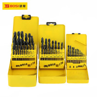 波斯(BOSI)25件套耐磨直柄麻花钻不锈钢钻头金属铁铝合金钻头 BS532225