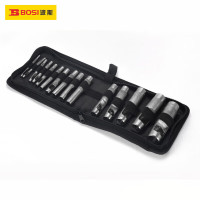 波斯(BOSI)15件套皮带冲皮革开孔器打孔器 3-25MM BS529015