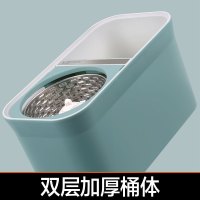 大卫 双驱动旋转拖把桶免手洗拖布干湿两用D11青山黛(珍珠不锈钢花蓝 +1杆2头)