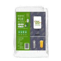 敏胤 MSP009 30*50 密实型平口式背心垃圾袋 白色 100PC/包 5包/件