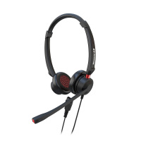 纽曼(Newmine)NM-HW104DX 头戴式话务耳机/电话耳麦/坐席电销耳机/双耳耳麦 USB接口+音量调节+闭音