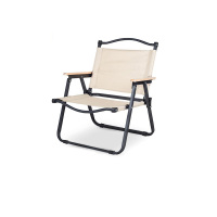 三极 TP8872 户外露营便携椅 卡其色黑管中号椅 52*43*63cm