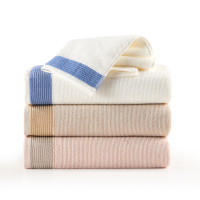 洁玉(Jeyu) 涟漪长绒棉毛巾双条装礼盒J0703-B白色+粉色