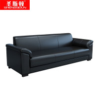 圣斯顿HJ-S23110BR黑色西皮沙发1800*820*880mm(张)