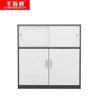 圣斯顿S-AH1096木制矮柜储物柜1000*600*1000mm(单位:组)白+黑