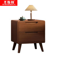 圣斯顿 S-GZ101HT实木二抽床头柜450*400*500mm(单位:个)胡桃色