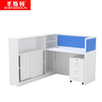 圣斯顿S-SF14151Y屏风卡座工位含三抽柜办公椅1400*1500*1100mm 蓝+白(套)