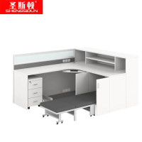 圣斯顿S-WL1818D现代款屏风工位含收纳柜折叠床活动柜1800*1800*1100mm(单位:套)白色