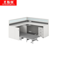 圣斯顿 S-WL1818C板式职员桌办公位含折叠床活动柜1800*1800*1100mm(单位:套)白色