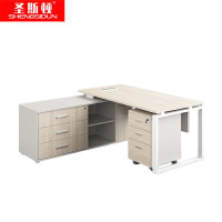 圣斯顿AH1816板式班台办公桌1800*1600*750mm(单位:张)苏香桐
