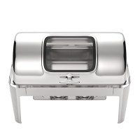 圣托(Shentop) STYB-FS1 自助餐炉快餐保温台商用透窗自助餐保温炉宴会不锈钢餐盒保温菜盒9L单格方形布菲炉
