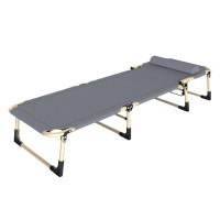 三极 TP1019 折叠床室内商务办公休闲单人办公室加宽午睡床 银灰色