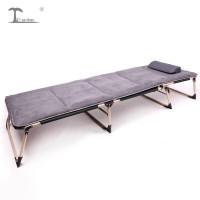 三极 TP1048 单人床特斯林办公室午休午睡床折叠床透气折叠床简易单人床 黑色+棉垫