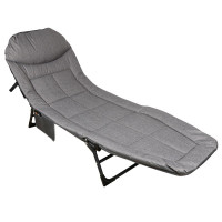 三极 TP1080 美式折叠床躺椅办公室午睡午休床简易单人床 浅灰色