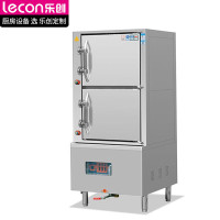 乐创( lecon) LC-J-SX24AS 商用海鲜蒸柜 食堂酒店 上下双门 电热蒸柜 工程款