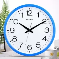 丽声(RHYTHM) 客厅时钟简约现代时尚数字圆形钟表石英钟挂钟 CMG494NR04