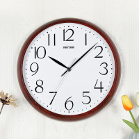 RHYTHM 丽声钟表客厅挂钟现代北欧简约大气时尚创意复音仿木石英时钟CMG578 CMG578NR06