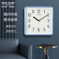 丽声(RHYTHM)夜光挂钟客厅装饰时钟简约挂表卧室25.5cm表挂墙CMG598NR04
