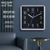丽声(RHYTHM)挂钟时尚简约钟表夜光挂表客厅表挂墙25.5cm银色CMG598NR19