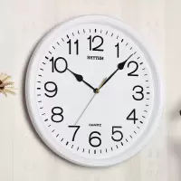 丽声(RHYTHM) 日本丽声挂钟北欧客厅圆形创意时钟时尚简约现代家用数字石英钟 CMG734NR03