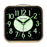 丽声(RHYTHM)低音闹钟贪睡闹铃可爱卡通卧室床头石英钟表夜光学生儿童小闹钟 CRA629NR18
