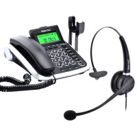 北恩(HION) V200+FOR900商务办公话机呼叫中心客服专用耳麦电话机话务员耳机座机 选配FOR900单耳