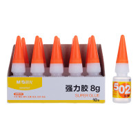 晨光(M&G) AWG97027 文具502强力胶 快干无色胶水 粘力持久 8g/支 10瓶装