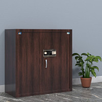 虎牌 保密柜档案柜资料柜单节带屉指纹密码锁保险柜办公柜文件柜 91厘米