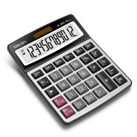 得力(deli) 1674 桌面计算器 耐磨按键桌面计算机 银色