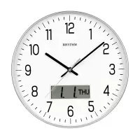 丽声(RHYTHM) 挂钟客厅现代简约星期日历显示电子石英钟 挂墙家用时钟 CFG723NR19