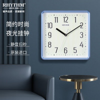 丽声(RHYTHM)夜光挂钟客厅装饰时钟 简约挂表卧室25.5cm表挂墙CMG598NR04