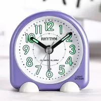 日本丽声(RHYTHM)钟表创意卧床头学生儿童可爱闹钟 夜光懒人钟表 CRE229NR04