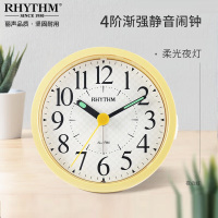 丽声(RHYTHM)小闹钟学生用卧室床头钟渐强闹铃 夜灯儿童贪睡可爱简约 柠檬黄 CRE849WR33