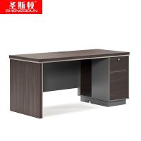 圣斯顿S-D0414BH 职员办公桌1400*600*750mm(张)胡桃+铁灰