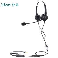 北恩(HION) 双耳耳机 FOR630D+B5.1双插头带音量调节麦克风 (适用双孔电脑)