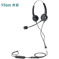 北恩(HION) FOR630D+B6.1 呼叫中心话务耳机 单孔插头+音量调节 (适用单圆孔电脑/手机)