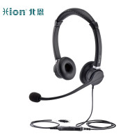 北恩(HION) FOR900D+B4 头戴式双耳话务耳机/企业办公耳机/降噪坐席 双耳耳麦-水晶头 (B4)