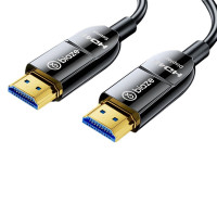 毕亚兹BIAZE光纤HDMI线2.0版4K60Hz高清视频线家庭影院工程布线HX112-50m 光纤线4K60H合金款