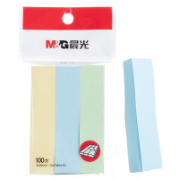 晨光(M&G)文具彩色索引便利贴标签贴小号便签贴纸粘性小条标记书纸3色76*17mm YS-12 12包装