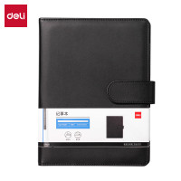 得力(deli) DP405 办公活页皮面本-25k-210*145mm-100张(黑色)(本)