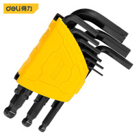 得力(deli)发黑标准球头内六角9件套 内六角扳手套装内六角螺丝刀 DL232109H