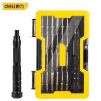 得力(deli)螺丝刀套装十字小一字梅花多功能工具起子组合 25件深孔精密维修套装DL240025L